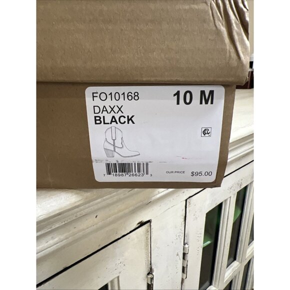 Frye And Co. Daxx Western Flare Braided Black Ankle Boot Women’s Size 10M - Picture 10 of 10